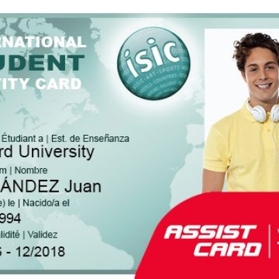 Tarjeta ISIC Assist Card