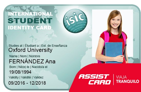 Tarjeta ISIC Assist Card